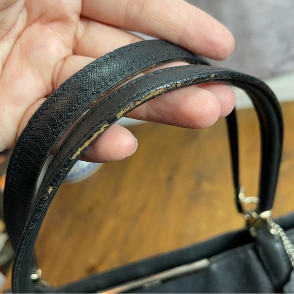 Coach Madison Saffiano East/West Bond Tote black leather bag - Picture 6 of 13